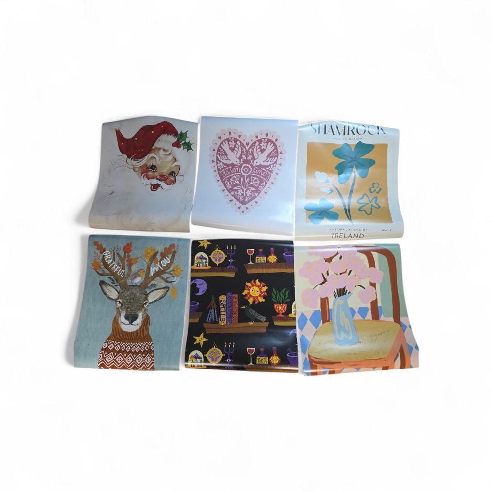 New Society6 Set Of 6 All Season Poster Prints 24" X 18"